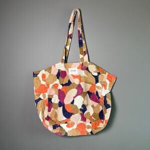 Sezane Ines Printed Canvas Tote Bag